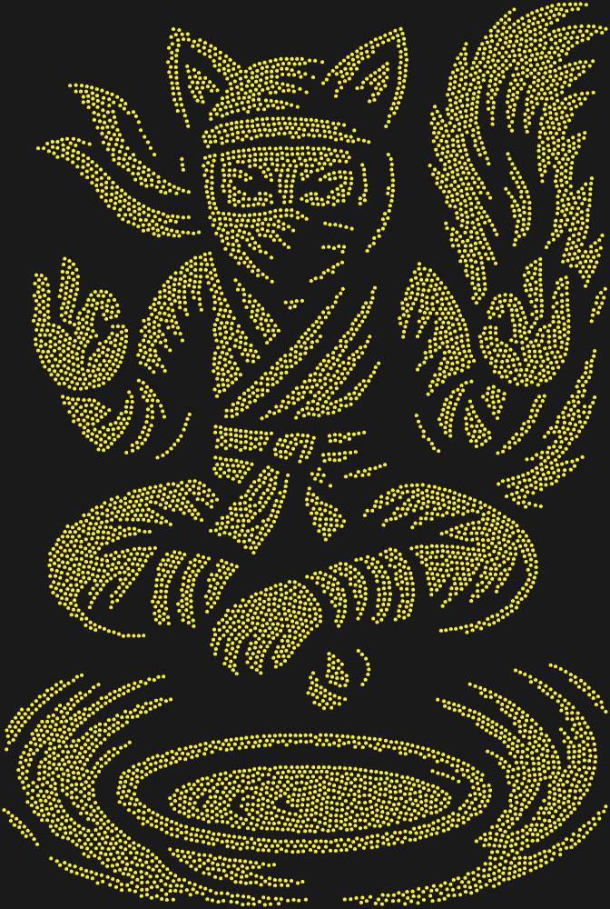 Трафарет Ninja cat — RHT_CATNINJA1_SS4_OLIVE
