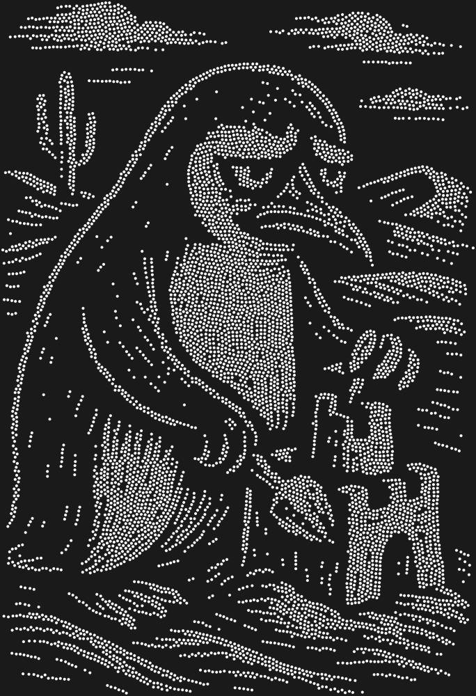 Трафарет A penguin in the desert — RHT_PENGUIN2_SS16_CRYSTAL_CLEAR