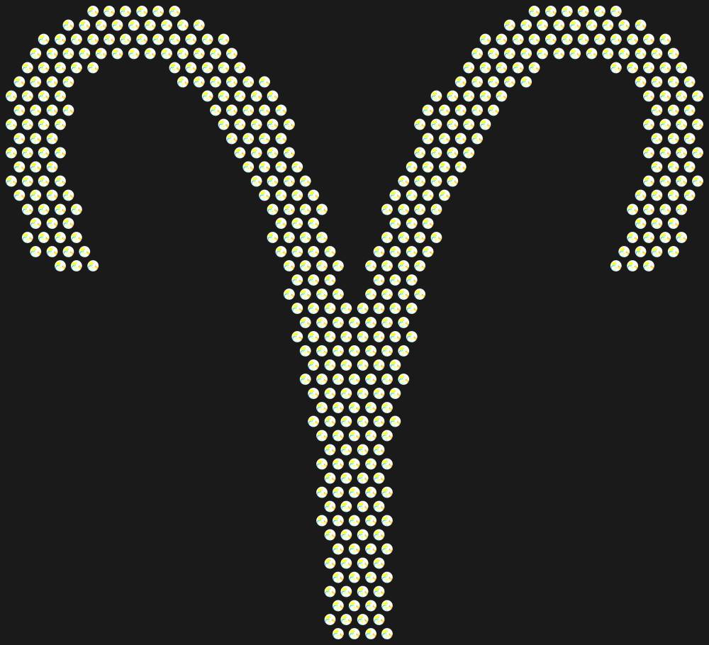 Трафарет Aries (Zodiac sign) — RHT_ZODIACARIES1_SS10_CRYSTAL_AB