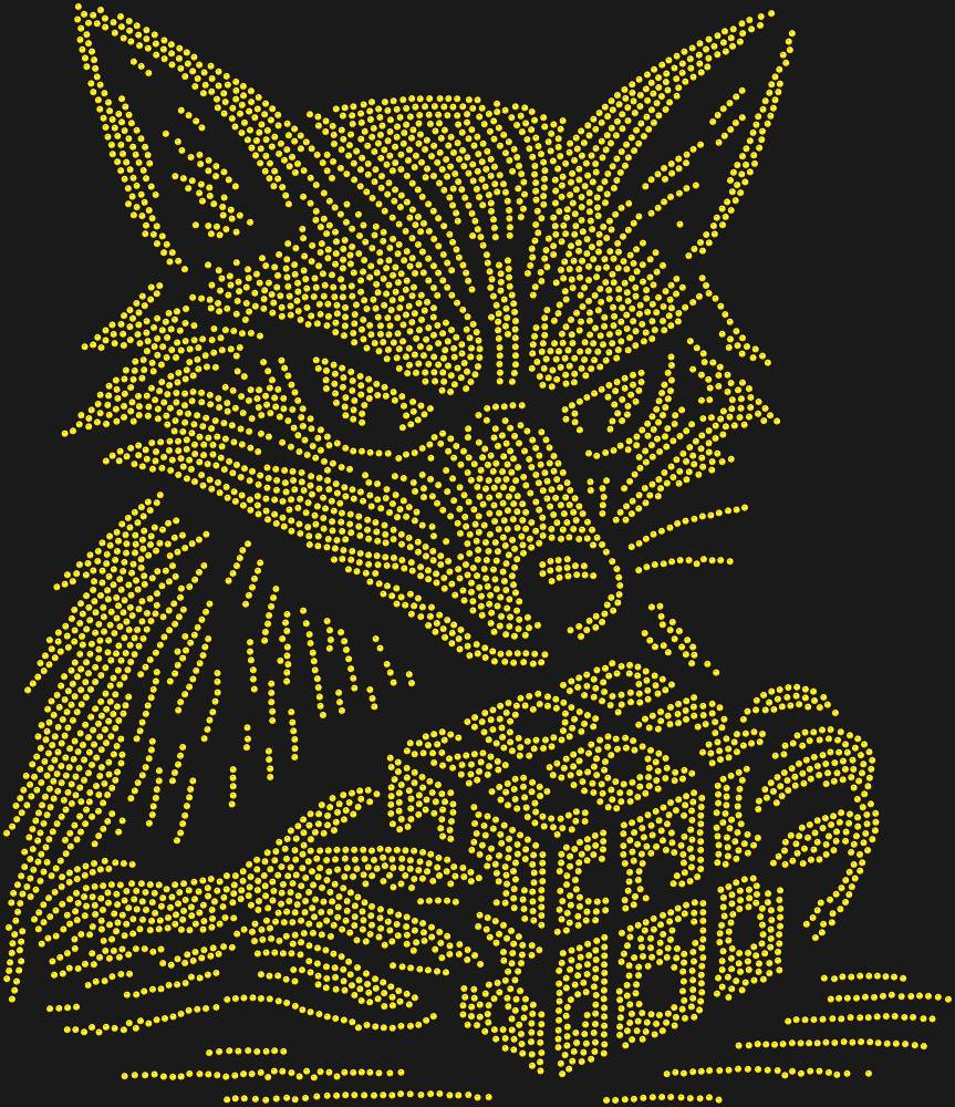 Трафарет A fox solving a Rubik's Cube — RHT_FOXCUBE1_SS10_TOPAZ