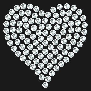 Трафарет Mini heart dense — RHT_HEART1_SS6_CRYSTAL_CLEAR