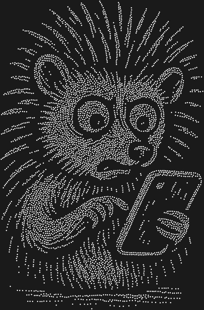 Трафарет Hedgehog with a smartphone — RHT_HEDGEHOG1_SS10_CRYSTAL_CLEAR