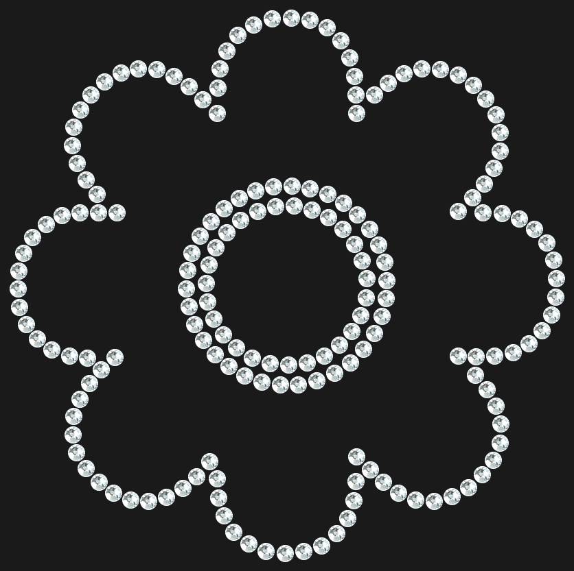 Трафарет Flower — RHT_FLOWER1_SS6_CRYSTAL_CLEAR