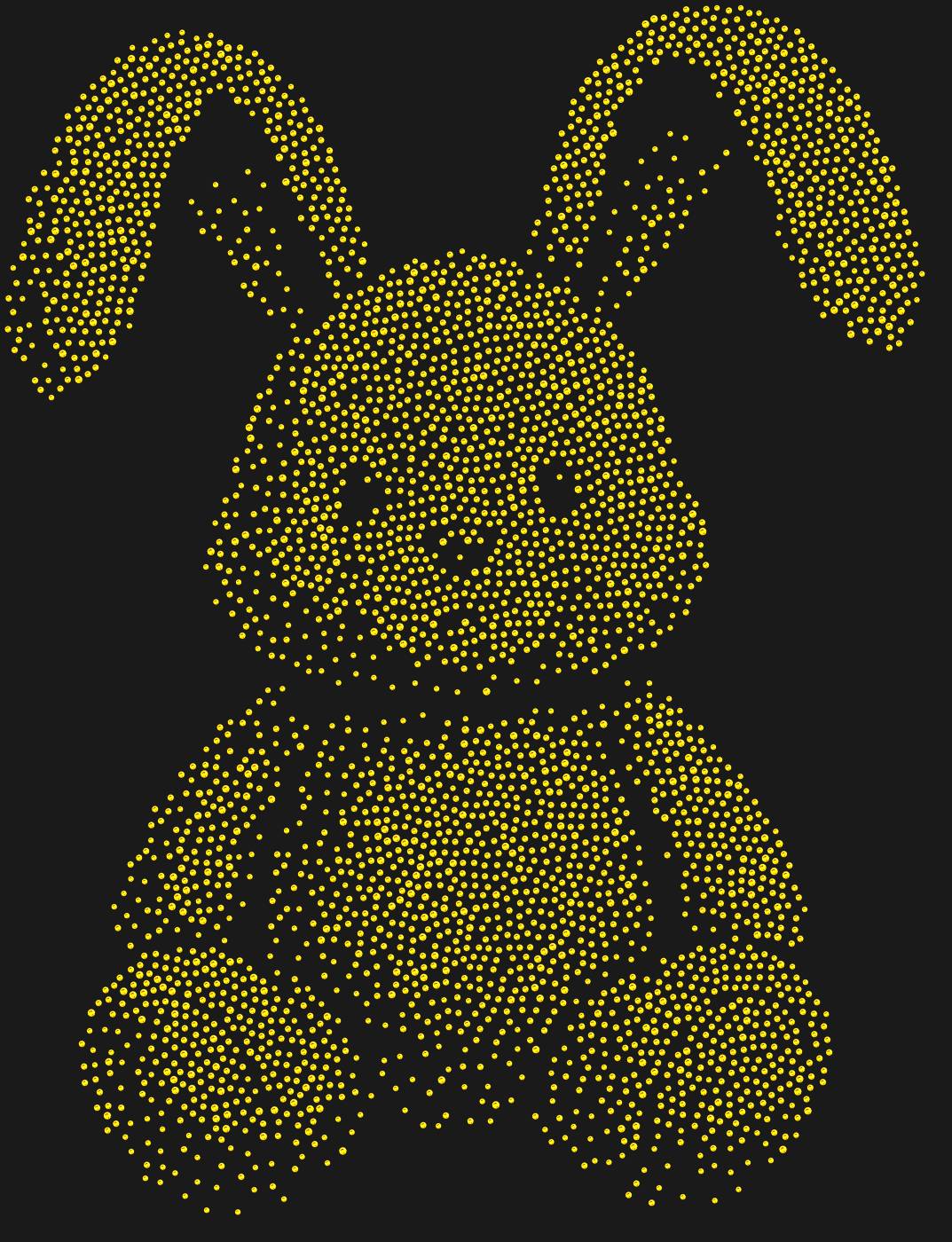 Трафарет Плюшевый заяц (для футболки) — RABBIT3