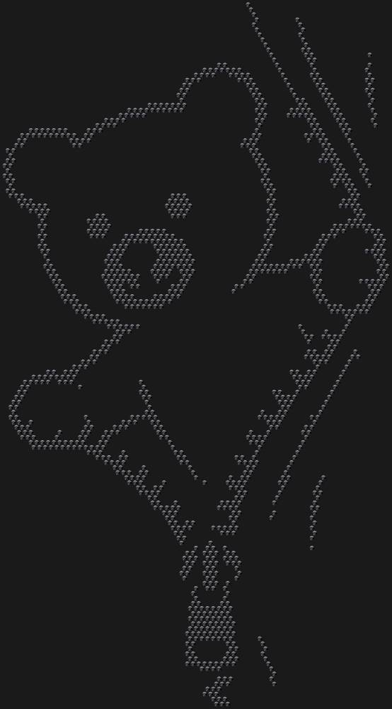Трафарет The little bear unzips — RHT_BEARZIP1_SS16_JET_BLACK