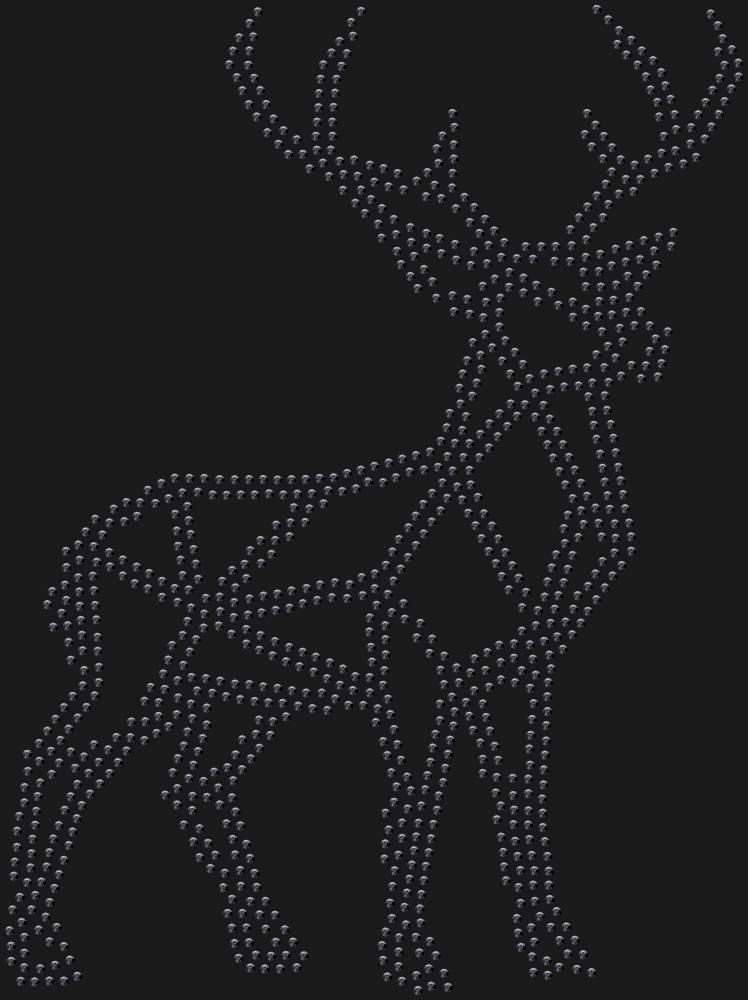 Трафарет Low-poly deer — RHT_DEER1_SS16_JET_BLACK