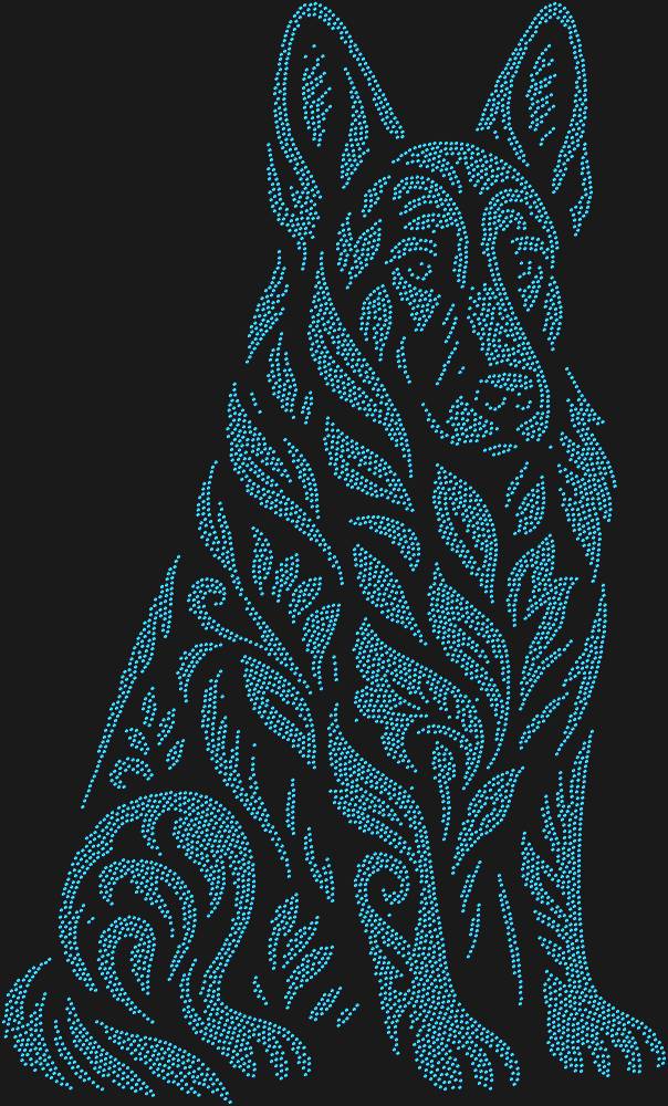 Трафарет Немецкая овчарка — RHT_SHEPHERD1_SS5_SAPPHIRE