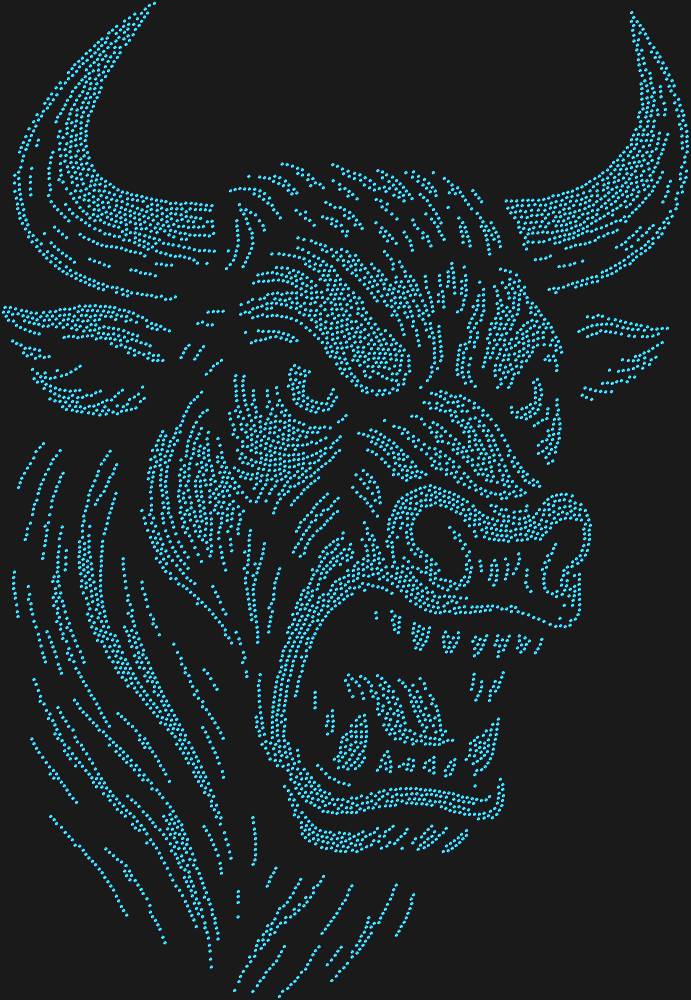 Трафарет Разъяренный бык (большое разрешение) — RHT_BULL3_SS10_SAPPHIRE