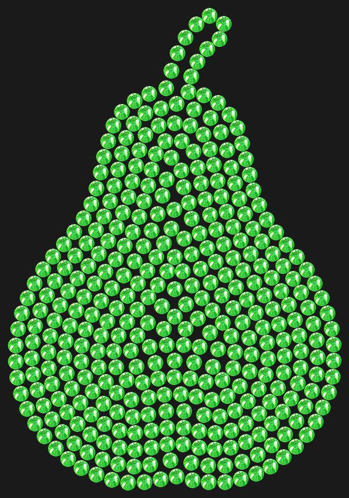 Трафарет Curved pear (plain) — RHT_PEAR1_SS10_LT_PERIDOT