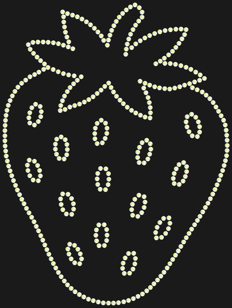 Трафарет Strawberry — RHT_STRAWBERRY2_SS6_CRYSTAL_AB