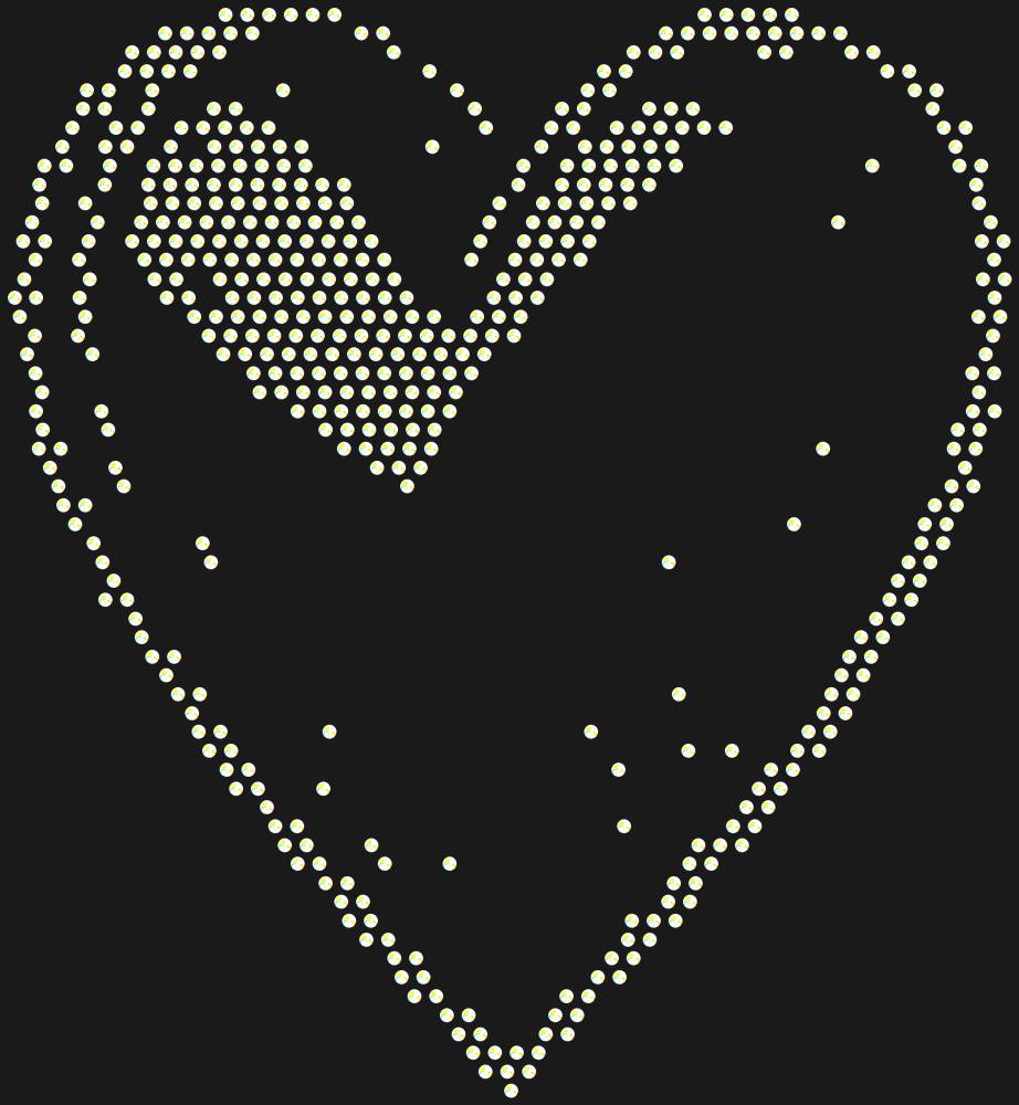 Трафарет 3D Heart — RHT_HEART8_SS6_CRYSTAL_AB