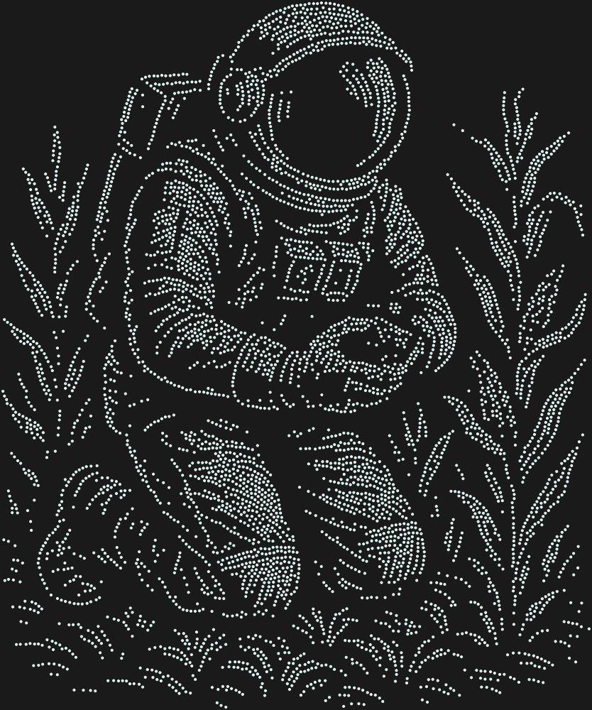 Трафарет Астронавт-фермер — RHT_ASTRONAUT1_SS10_CRYSTAL_AB_DMC