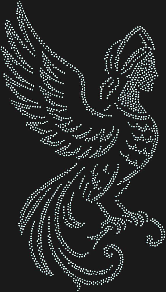 Трафарет Gamayun bird — RHT_GAMAYUN1_SS12_CRYSTAL_AB_DMC