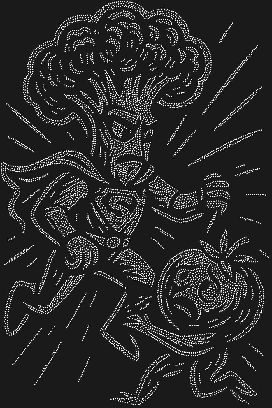 Трафарет Брокколи в костюме супергероя — BROCCOLISUPERHERO1
