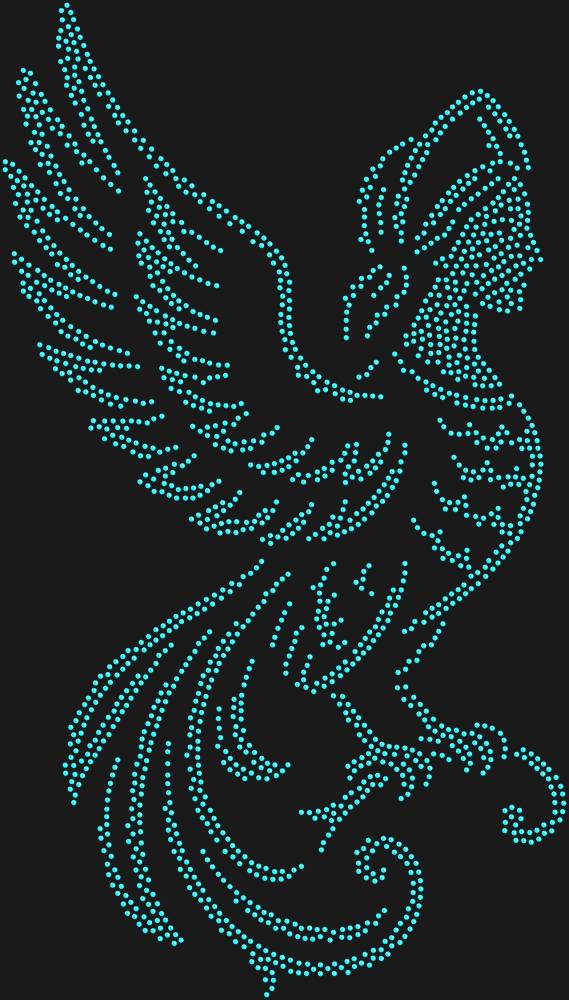 Трафарет Gamayun bird — RHT_GAMAYUN1_SS16_AQUAMARINE