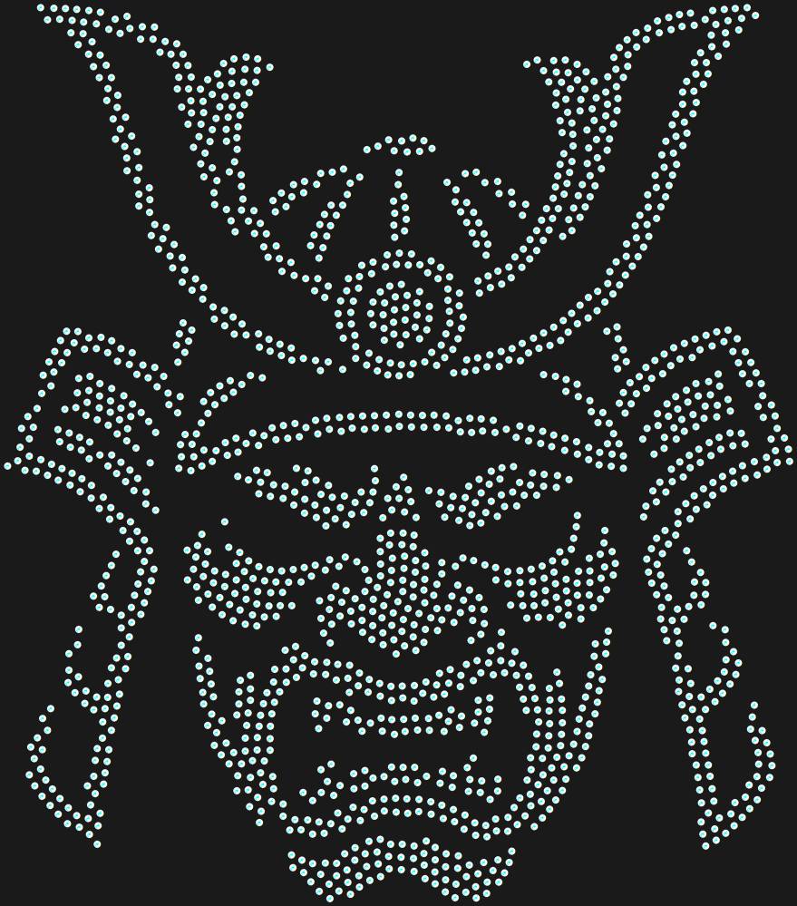 Трафарет Samurai mask — RHT_SAMURAI2_SS6_CRYSTAL_AB_DMC