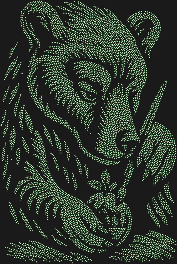 Трафарет Медведь рисует на клюкве — RHT_BEARPAINTING1_SS10_LT_PERIDOT