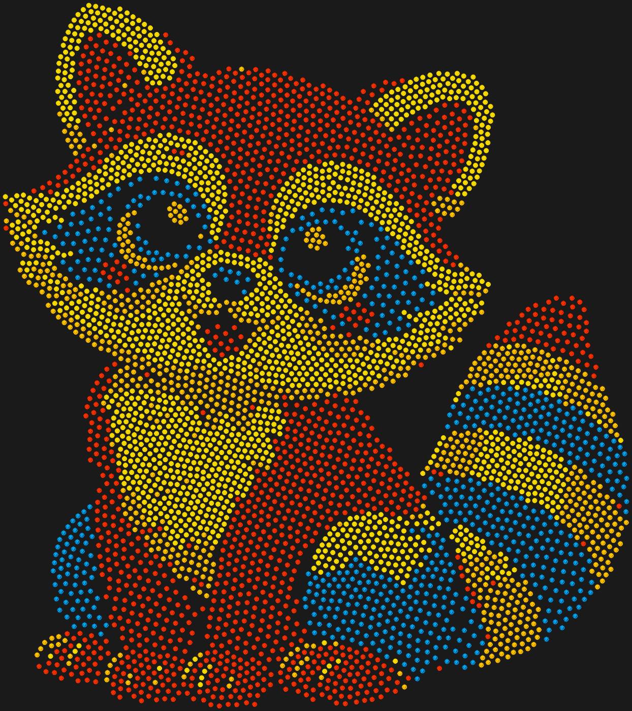 Трафарет Енот — RACCOON2