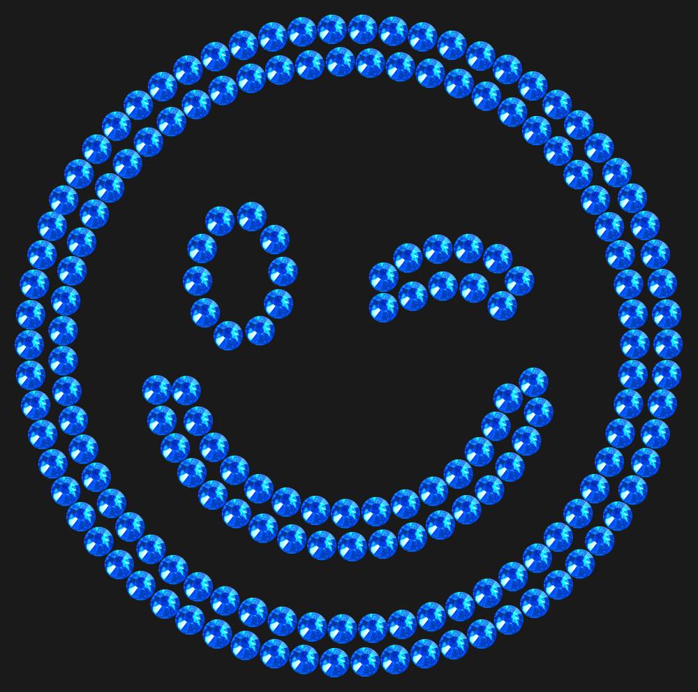Трафарет Winking emoji — RHT_SMILE2_SS16_SAPPHIRE