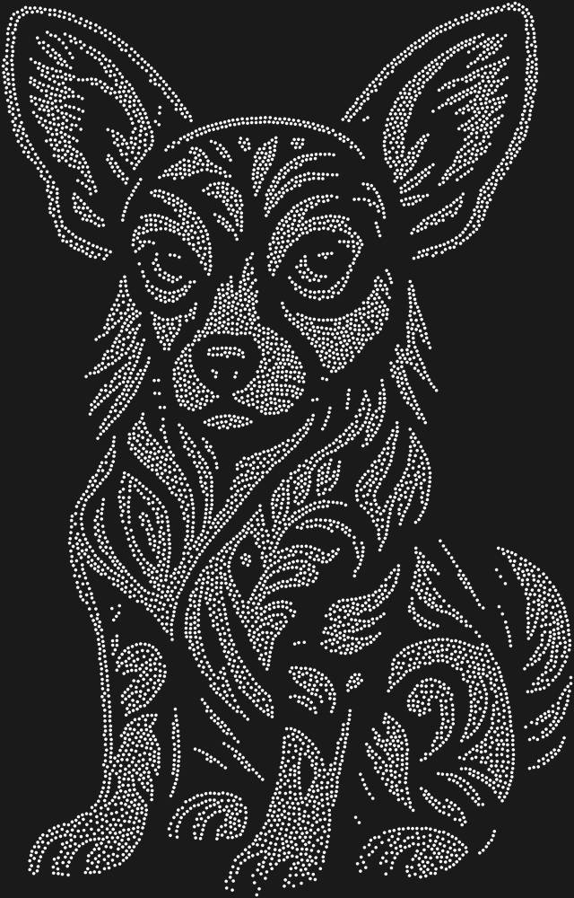 Трафарет Чихуахуа — RHT_CHIHUAHUA1_SS10_CRYSTAL_CLEAR