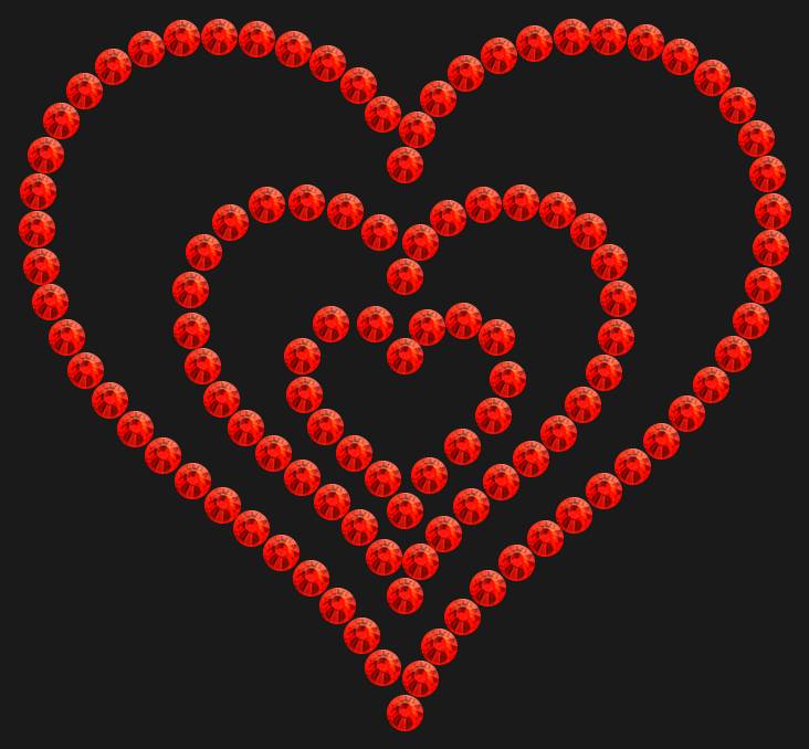 Трафарет Triple heart — RHT_HEART7_SS10_LT_SIAM