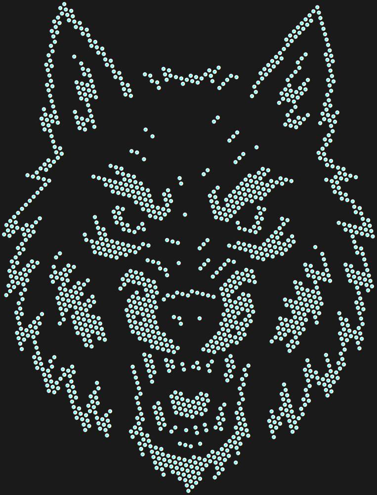 Трафарет Wolf — RHT_WOLF1_SS16_CRYSTAL_AB_DMC
