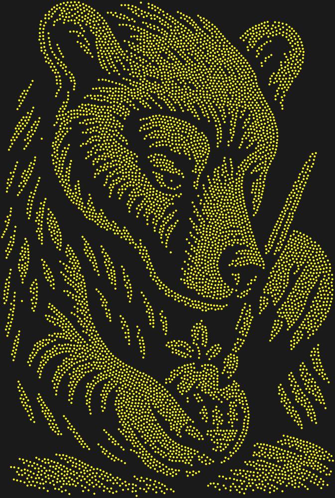 Трафарет Медведь рисует на клюкве — RHT_BEARPAINTING1_SS8_CITRINE