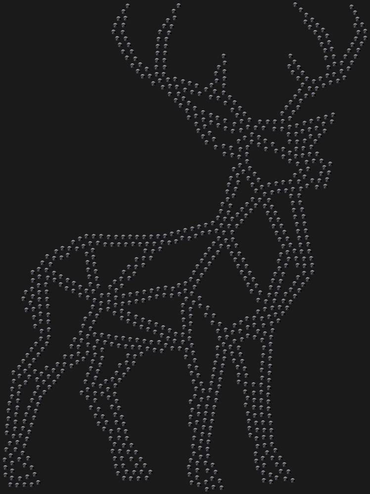 Трафарет Low-poly deer — RHT_DEER1_SS10_JET_BLACK