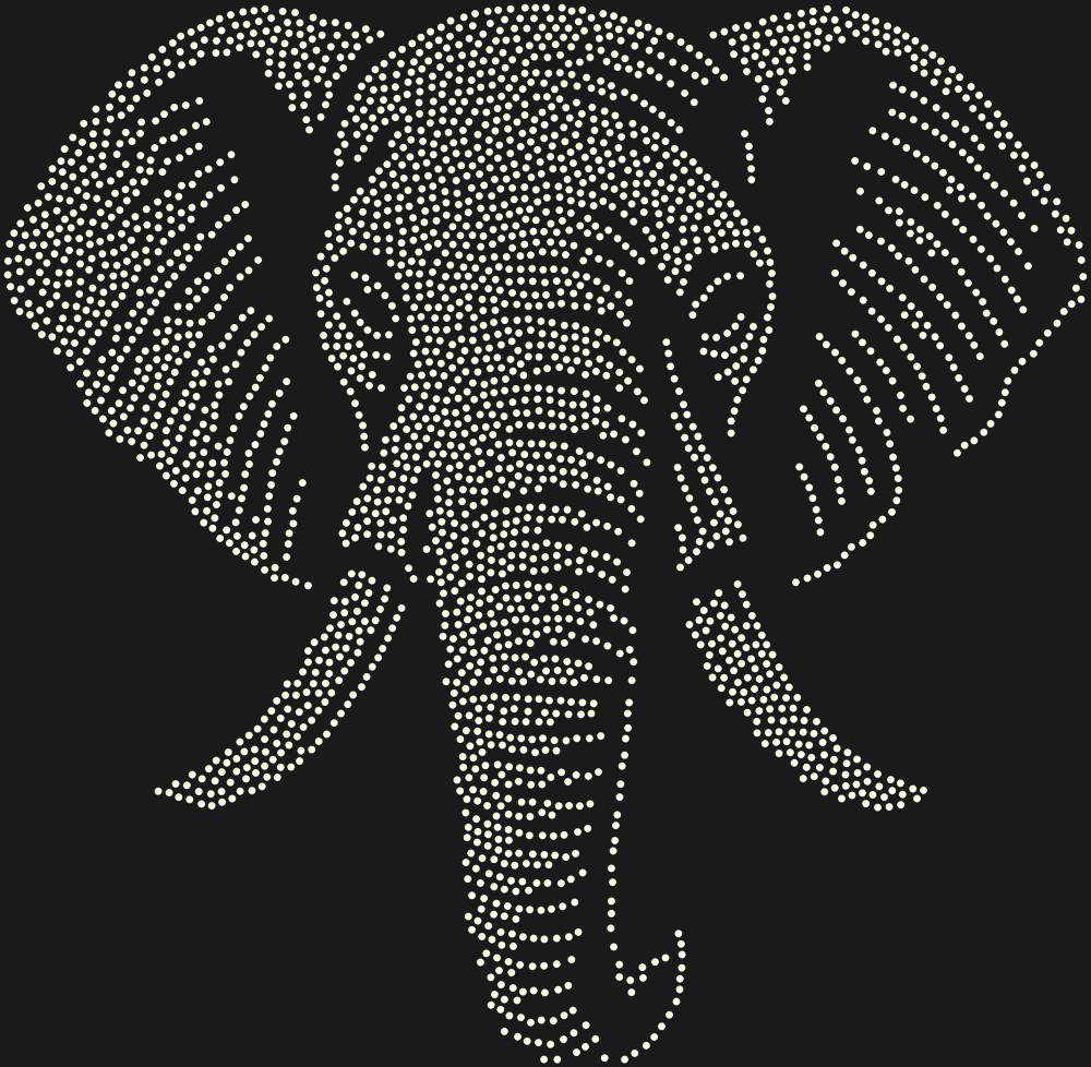 Трафарет Слон — RHT_ELEPHANT1_SS6_CRYSTAL_AB