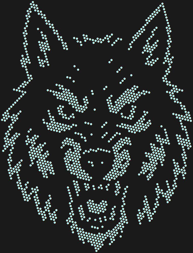 Трафарет Wolf — RHT_WOLF1_SS12_CRYSTAL_AB_DMC
