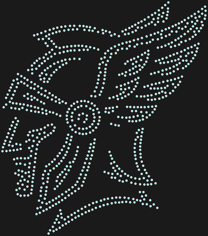 Трафарет Warrior in a winged helmet — RHT_HELMET1_SS6_CRYSTAL_AB_DMC