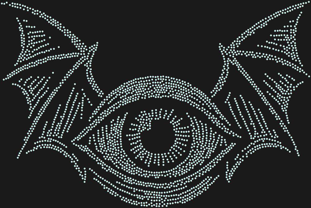 Трафарет Летучий глаз — RHT_FLIGHTEYE1_SS6_CRYSTAL_AB_DMC