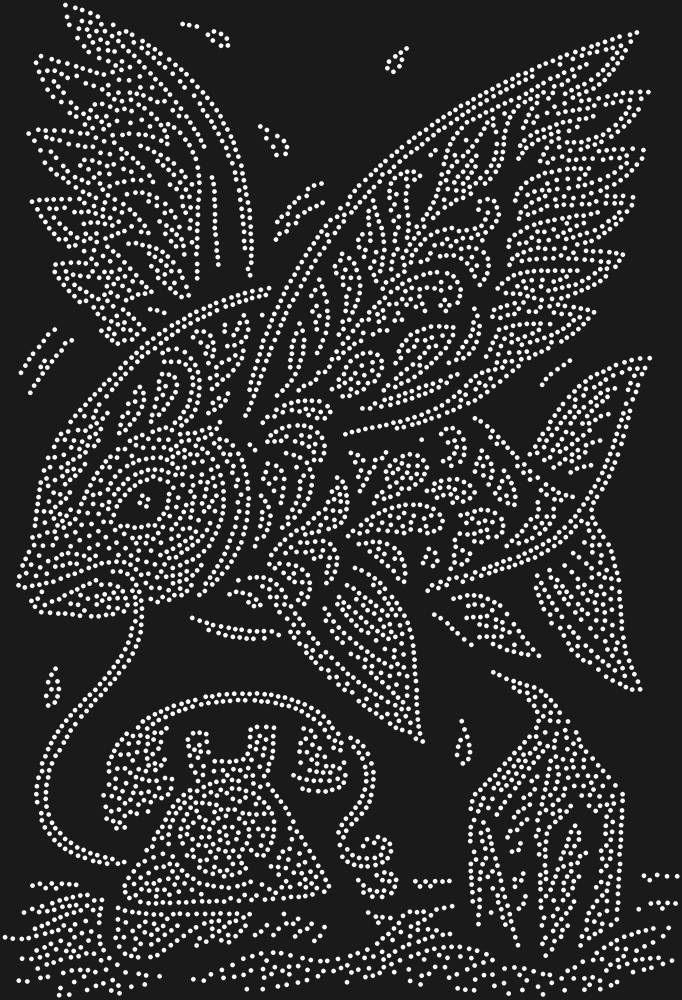 Трафарет Flying fish — RHT_FLYINGFISH1_SS4_CRYSTAL_CLEAR
