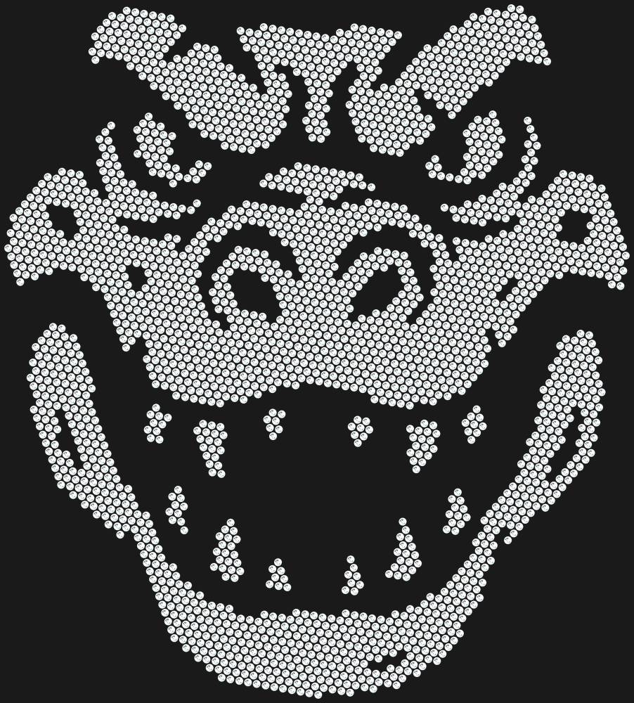 Трафарет Alligator head — RHT_CROCODILE1_SS6_CRYSTAL_CLEAR