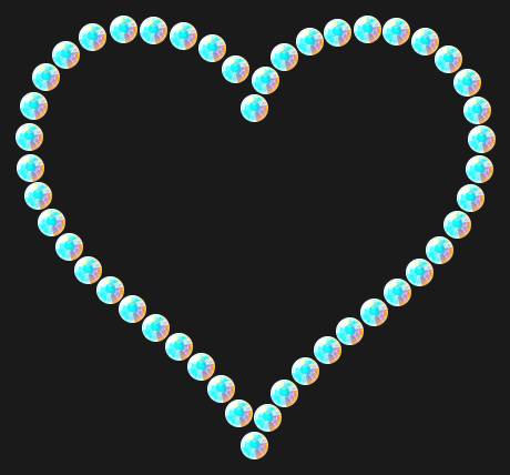 Трафарет Contoured heart — RHT_HEART6_SS6_CRYSTAL_AB_DMC