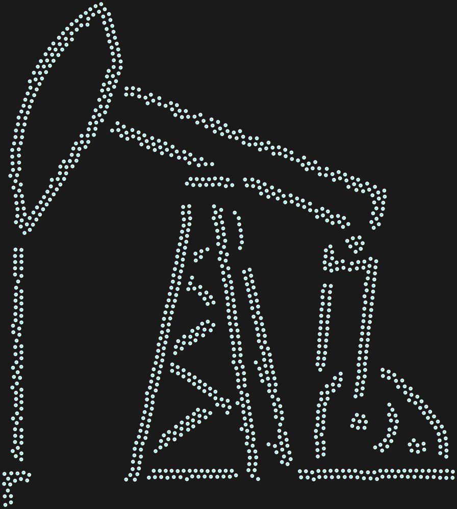Трафарет Oil rig — RHT_OIL1_SS6_CRYSTAL_AB_DMC