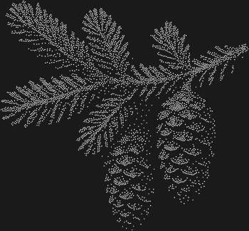 Трафарет из страз «Еловая ветка с шишками» – это 4704 мерцающих искры, что оживят дыхание зимнего леса на любом предмете, наполнив его хрустальным благородством и праздничным волшебством!