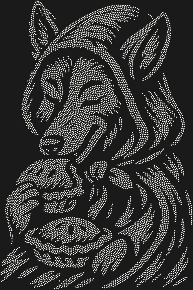 Трафарет A wolf in a red hood — RHT_WOLFWITHPIE1_SS8_CRYSTAL_AB