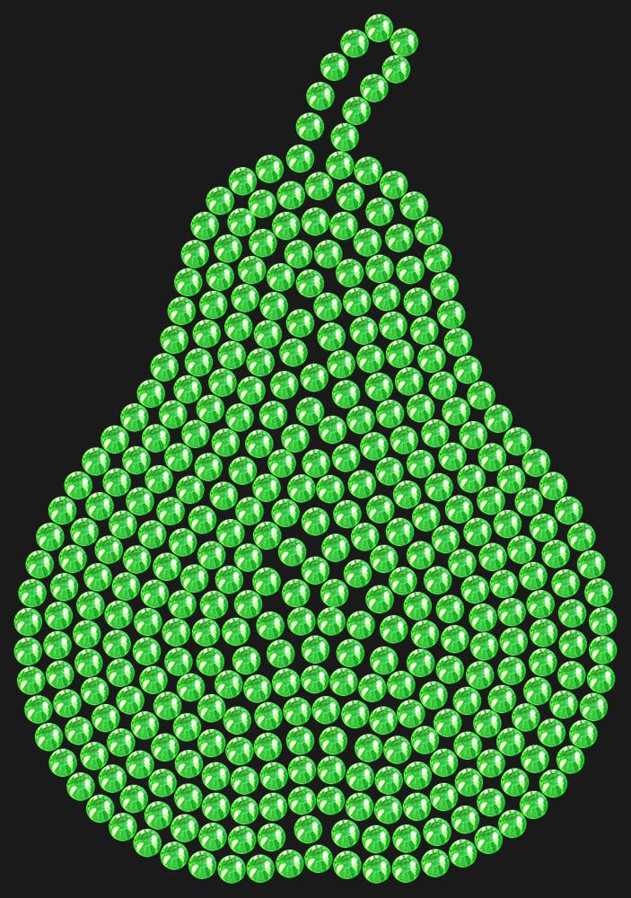 Трафарет Curved pear (plain) — RHT_PEAR1_SS16_LT_PERIDOT