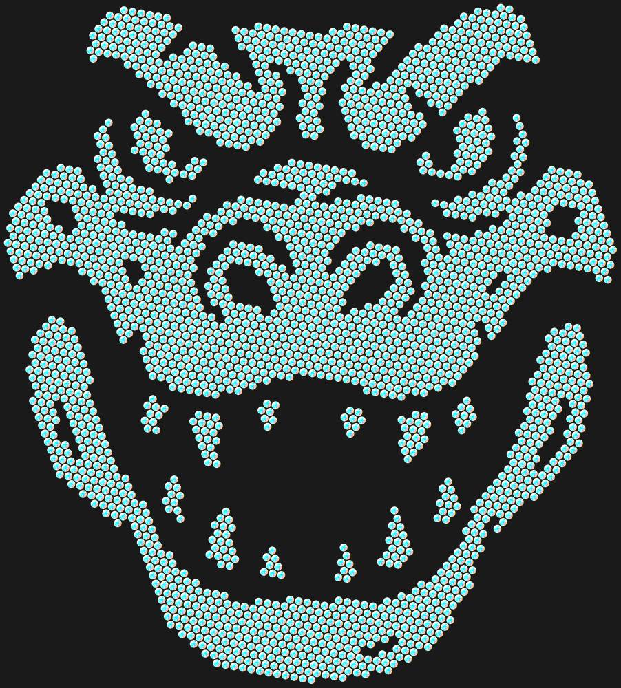 Трафарет Alligator head — RHT_CROCODILE1_SS12_CRYSTAL_AB_DMC