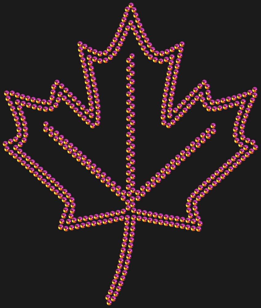 Трафарет Maple leaf — RHT_MAPLE1_SS10_RAINBOW