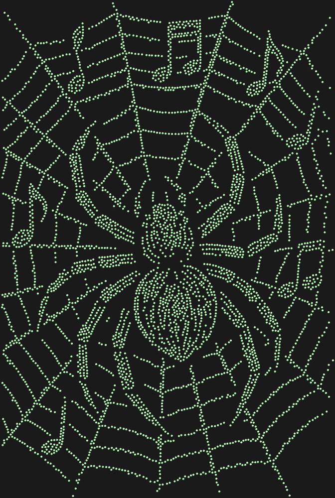 Трафарет Паук-музыкант — RHT_SPIDER1_SS10_LT_PERIDOT