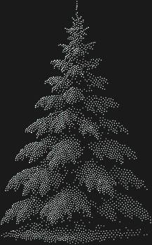 Рисунок из страз «Заснеженная ёлка» — это 3128 сияющих огоньков, что превратят ваш дом в уютную зимнюю сказку, где царит волшебство ночи и нежность первого снега.