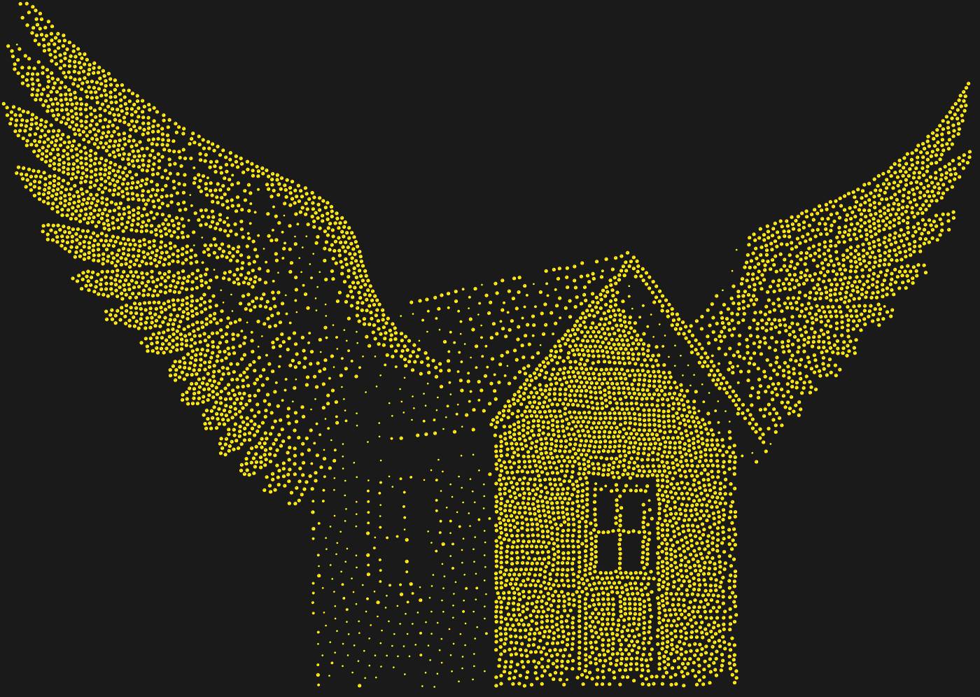 Трафарет Дом с крыльями — HOUSEWINGS1