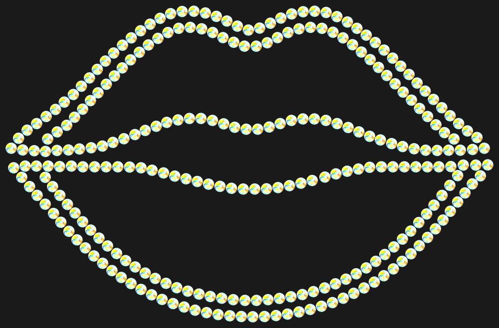 Трафарет Lips — RHT_LIPS1_SS16_CRYSTAL_AB