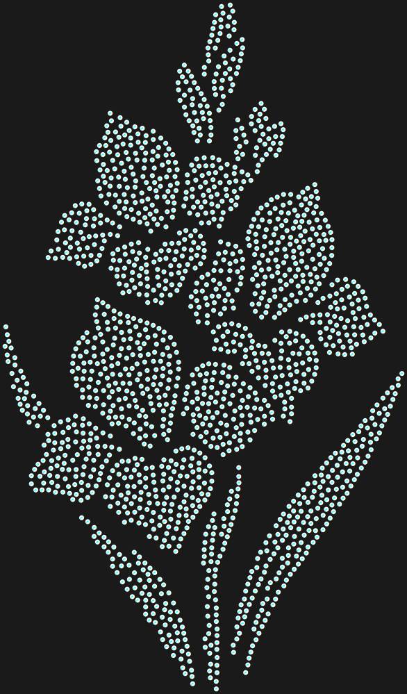 Трафарет Gladioli — RHT_GLADIOLUS1_SS20_CRYSTAL_AB_DMC