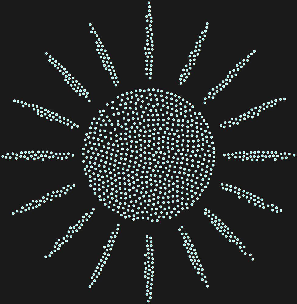 Трафарет Sun with rays — RHT_SUN1_SS16_CRYSTAL_AB_DMC