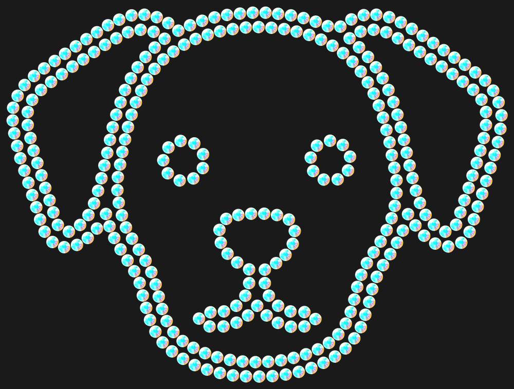 Трафарет Dog — RHT_DOG4_SS20_CRYSTAL_AB_DMC