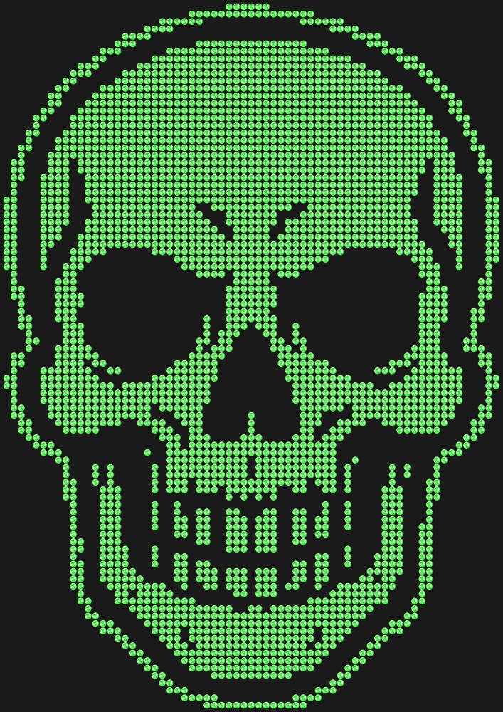 Трафарет Skull — RHT_SKULL1_SS16_LT_PERIDOT