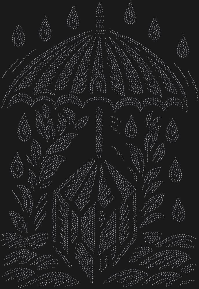 Трафарет An umbrella over the magical crystal — RHT_UMBRELLACRYSTAL1_SS5_JET_BLACK